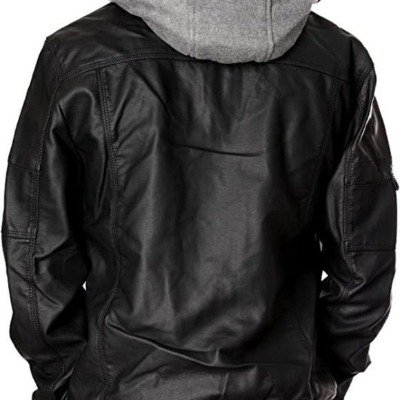 New Slim fit Black Genuine Lambskin Mens VINATGE Leather Jacket Biker Motorcycle - Picture 2 of 3